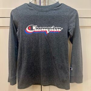 Champion Kids Charcoal Long Sleeve Tee-YM